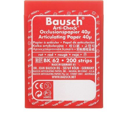 ВК 62, Копирка прямая красная (40мк/200л) пластиковый бокс, Bausch