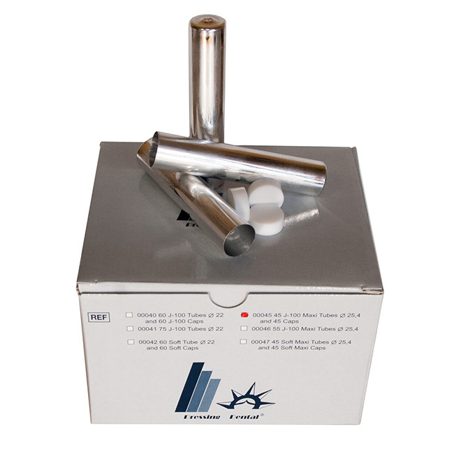Комплект алюминиевых трубок с тефлон. заглушками д25 (45 шт) 00045, Pressing Dental