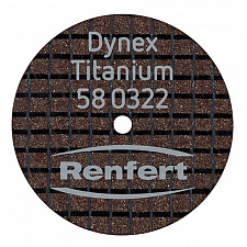 Диски отрезные Dynex Titanium 0.3х22мм (20шт) #58-0322, RENFERT