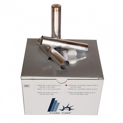 Комплект алюминиевых трубок с тефлон. заглушками д25 (45 шт) 00045, Pressing Dental