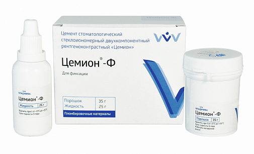 Цемион-Ф, цемент для фиксации, 35г+25г(20мл), ВладМива