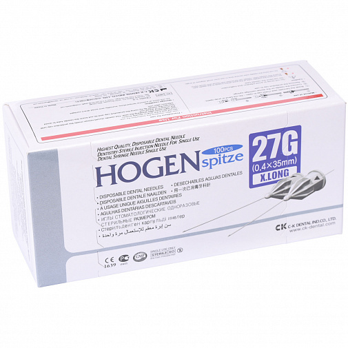 Иглы карпульные Hogen Spitze 0.4X35мм (100шт), CKDental