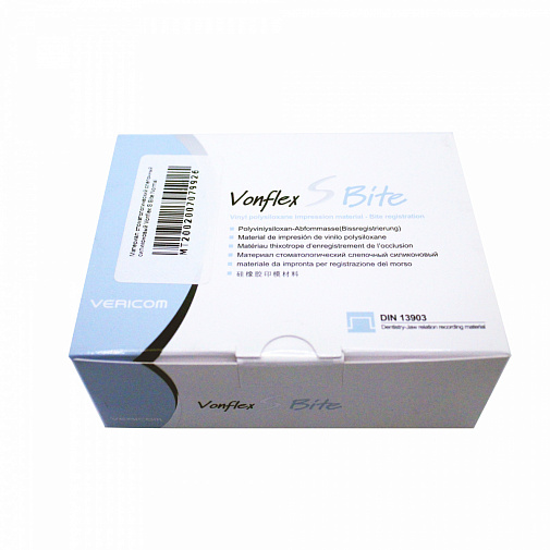 Вонфлекс С Байт Нормал (Vonflex S Bite Normal), слепочный материал, база+катал. 2х50мл, Vericom
