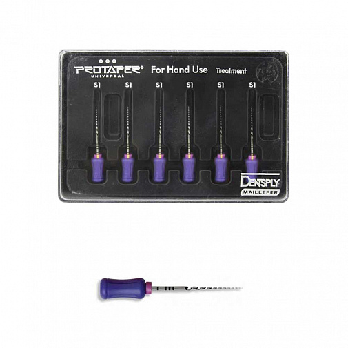 Ручные файлы ProTaper Hand 31мм S1 (6шт), A041603110112, МАЛИФЕР