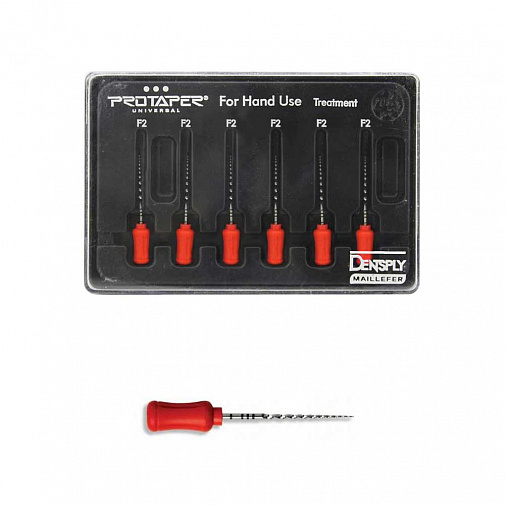 Ручные файлы ProTaper Hand 21мм F2 (6шт), A041702110212, МАЛИФЕР