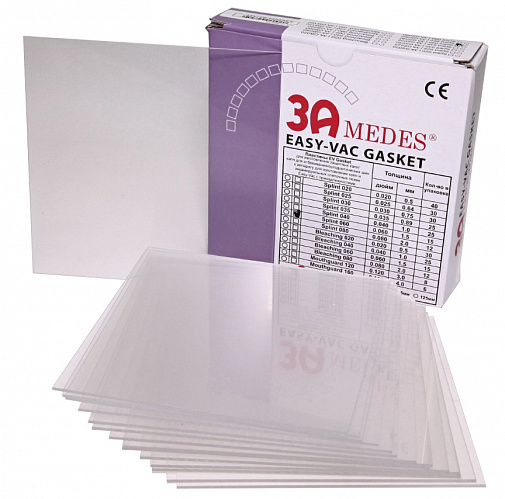 Пластины EV Gasket для изгот. ортодонт. шин, квадратные, Splint 060 (127х127х1,5мм), 15шт, 3A MEDES