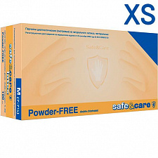 Перчатки латексные DUO XS (5-6), 100шт, 2 хлор, Safe&Care