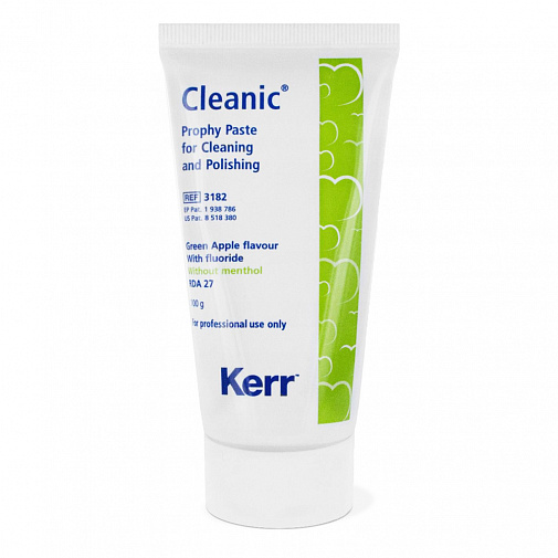 Клиник (Cleanic),паста абразивная с фторидом, зеленое яблоко, 100г, 3382, KERR